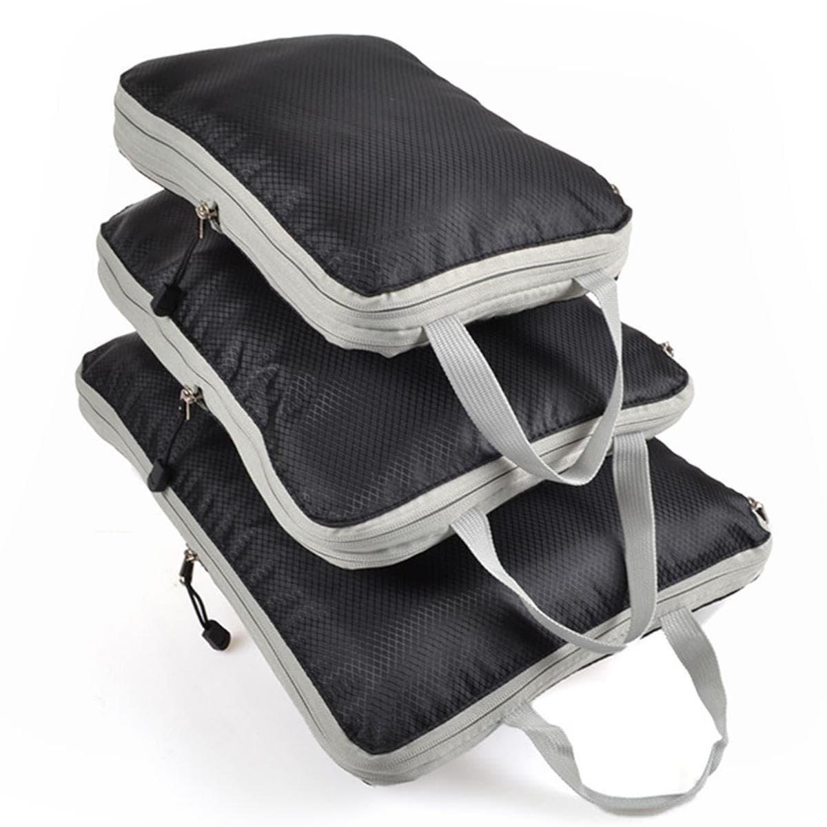 Ensemble De Cubes De Rangement Sous Vide, Organiseur De Rangement Pliable Et Ã‰tanche Pour Voyage Avec Couvercle En Maille, Cubes Et Sacs De Bagages