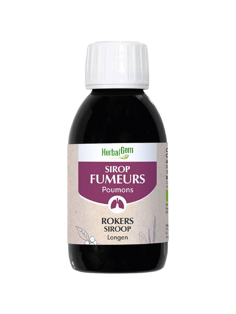 Herbalgem Sirop Des Fumeurs Pour le Bien-Être Respiratoire du Fumeur Recette Traditionnelle Enrichies en Bourgeons Herbes et Plantes 150 ml